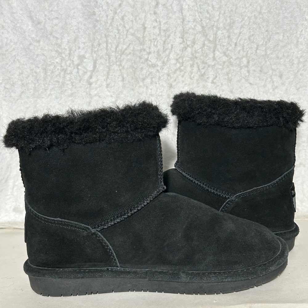 BearPaw Womens Black Heidi II Suede Upper Wool-Blend Lining Pull On Boots SZ 6 - Picture 6 of 12